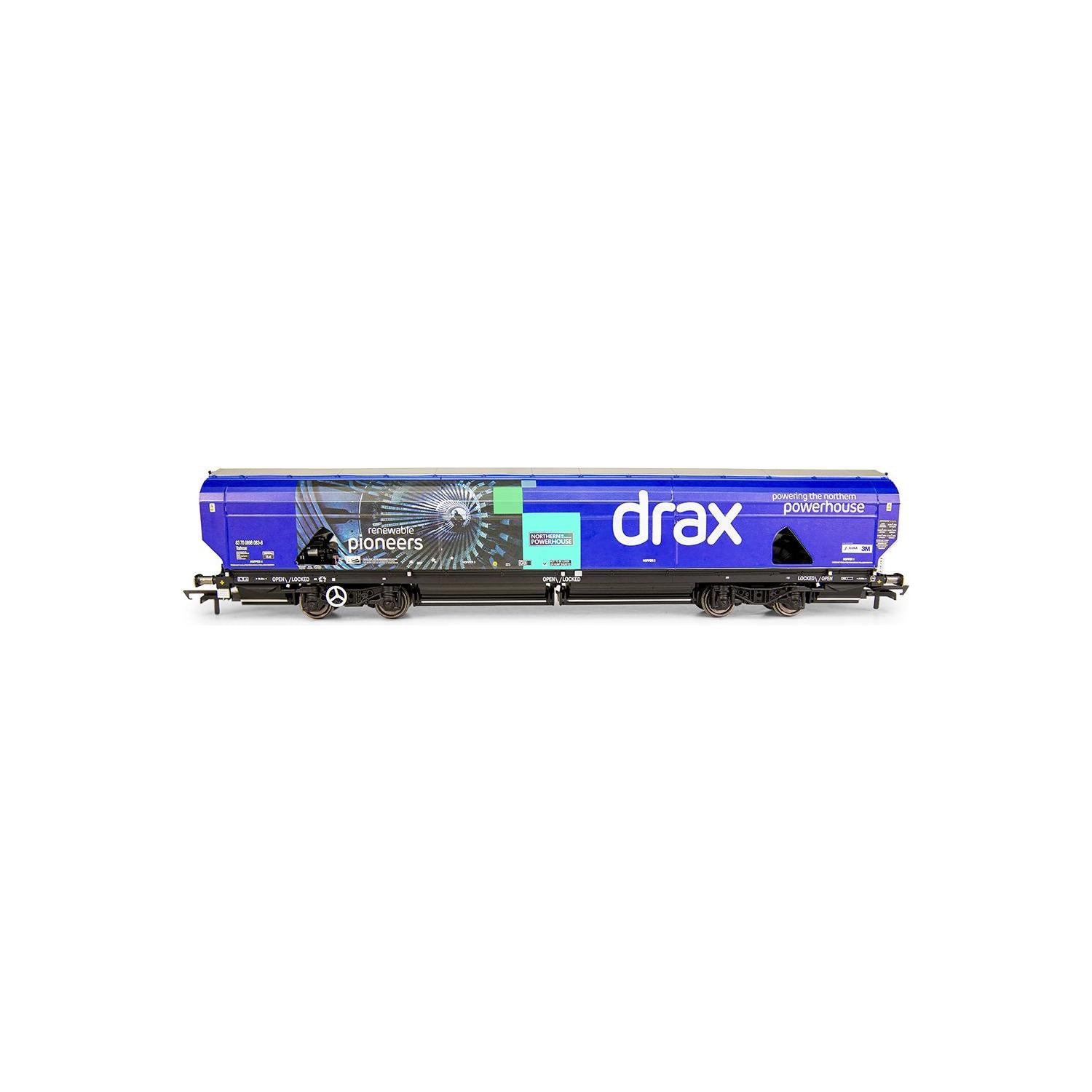 HORNBY OO Drax Biomass Wagon Pack, 83700698083-8 & 83700698158-8