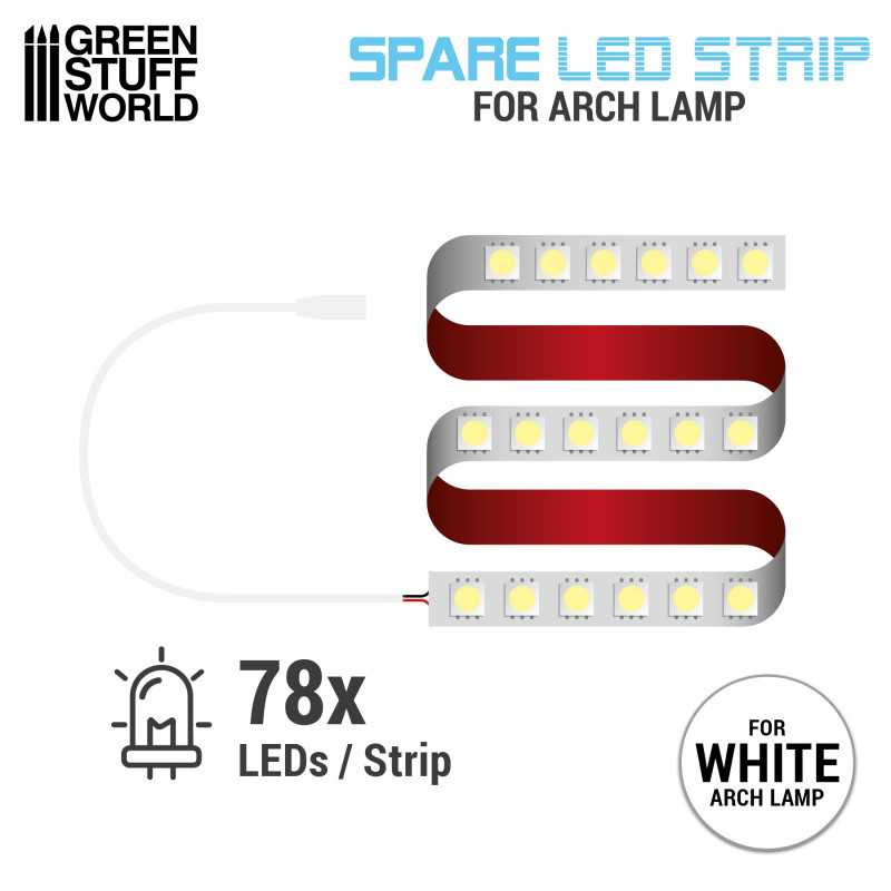 GREEN STUFF WORLD Replacement LED Strip for Arch Lamp - Faded White