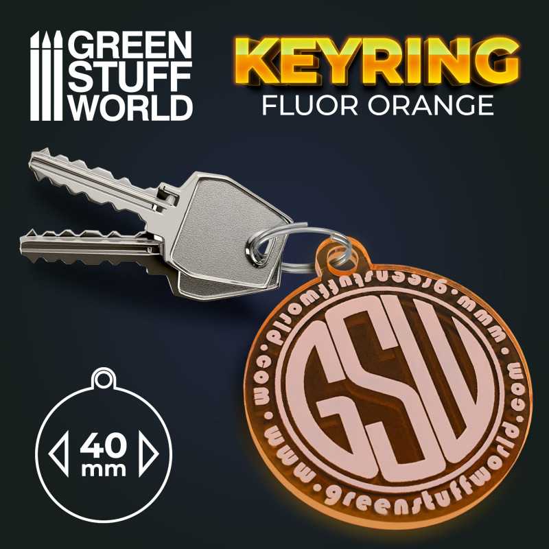 GREEN STUFF WORLD Round GSW logo Keyring - Orange