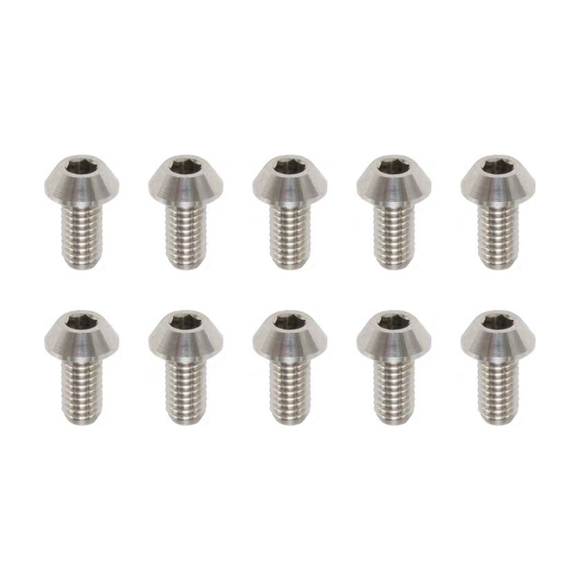 YOKOMO High Precision Machined Titanium Button Head Socket Screw M3x6mm (10 pcs.)