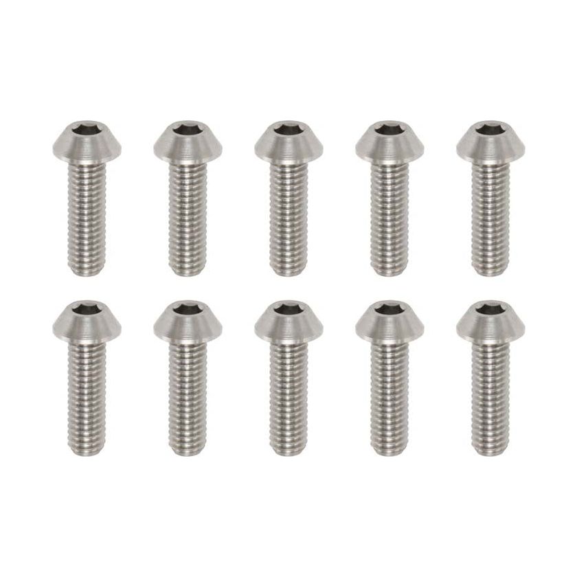 YOKOMO High Precision Machined Titanium Button Head Socket Screw M3x10mm (10 pcs.)