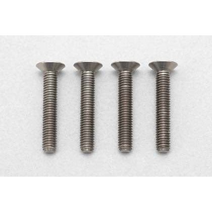 YOKOMO High precision cutting titanium flat head socket screw M3×18mm (4pcs)
