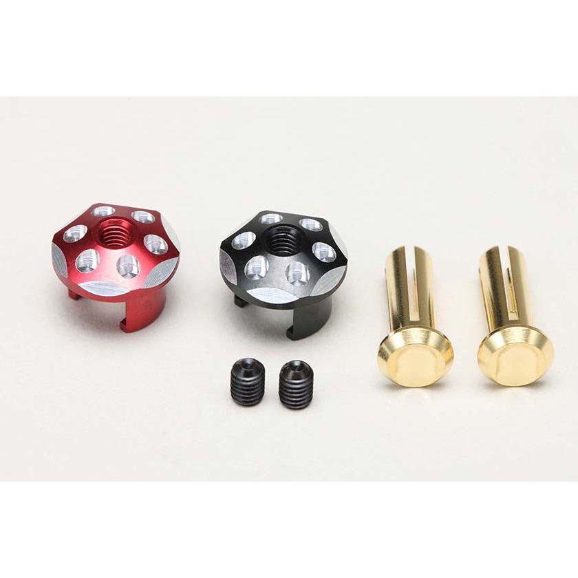 YOKOMO Aluminum Plug Cap Set f4(Red/Black)