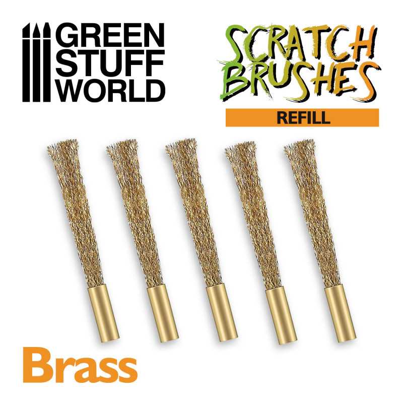 GREEN STUFF WORLD Scratch Brush Set Refill â€“ Brass