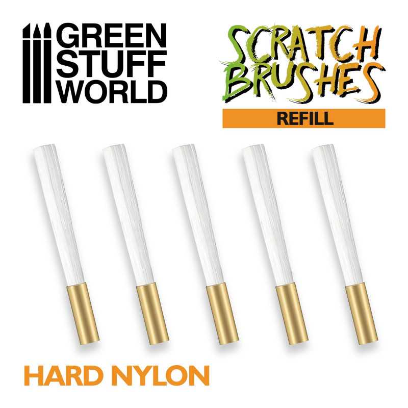GREEN STUFF WORLD Scratch Brush Set Refill â€“ Hard nylon
