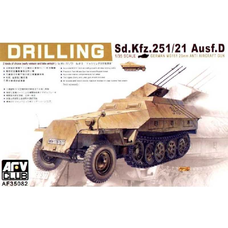 AFV CLUB 1/35 German Sd.Kfz.25 Ausf.D Drilling