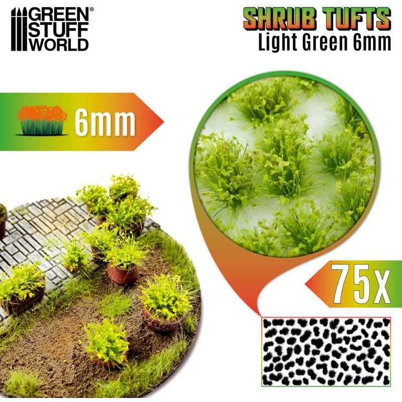 GREEN STUFF WORLD Shrub Tufts 6mm self-adhesive - Light green