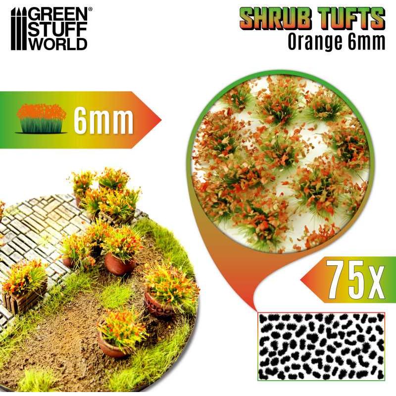 GREEN STUFF WORLD Shrub Tufts 6mm self-adhesive - Orange