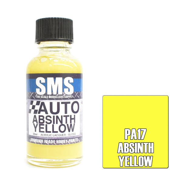 SMS Auto Colour Absinth Yellow Acrylic Lacquer Gloss 30ml