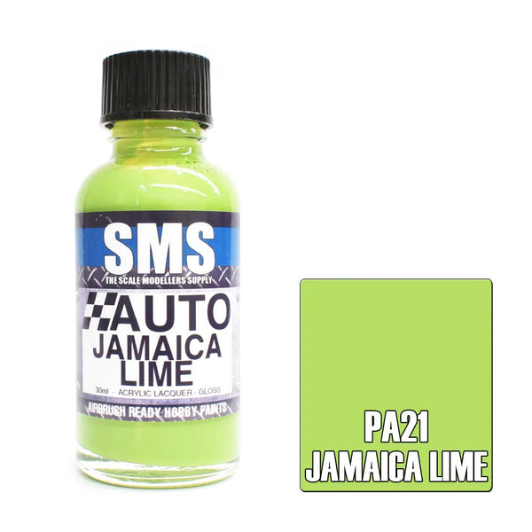 SMS Auto Colour Jamaica Lime Acrylic Lacquer Gloss 30ml