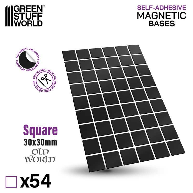 GREEN STUFF WORLD Square Magnetic Sheet SELF-ADHESIVE - 30x30mm