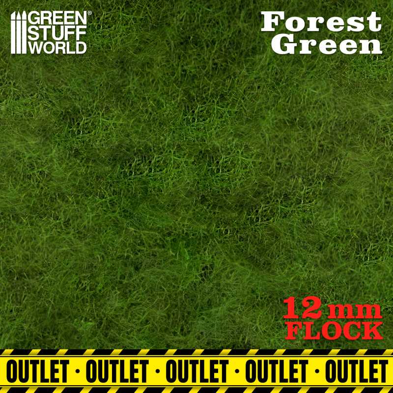 GREEN STUFF WORLD Static Grass Flock 12mm - Forest Green