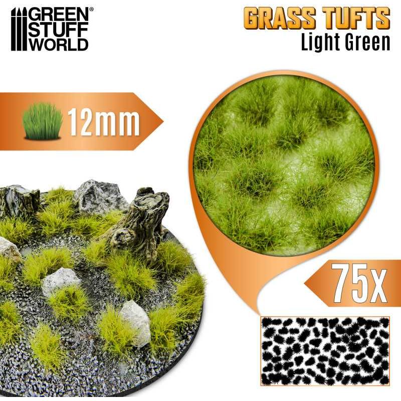 GREEN STUFF WORLD Static Grass Tufts 12 mm - Light Green