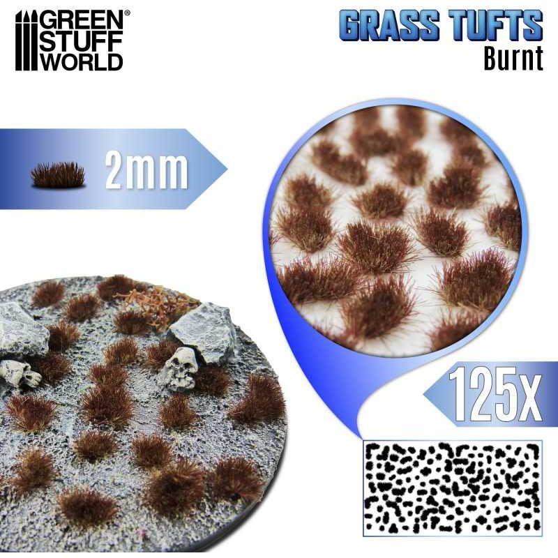 GREEN STUFF WORLD Static Grass Tufts 2 mm - Burnt Brown