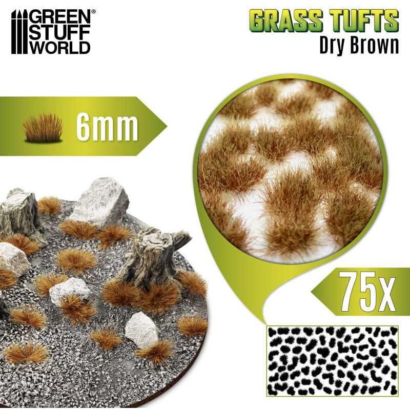 GREEN STUFF WORLD Grass TUFTs XXL 6mm - DRY BROWN