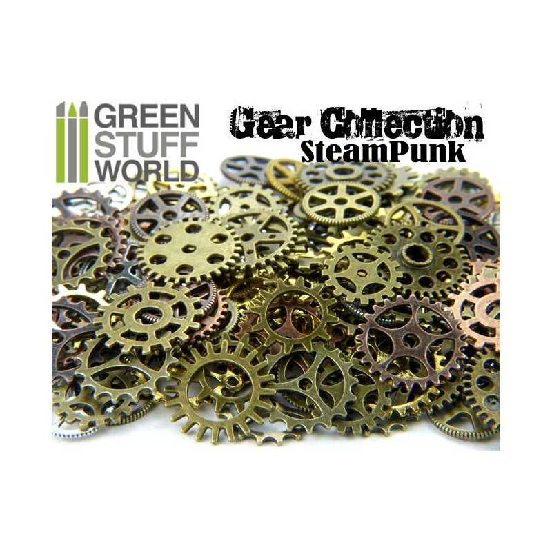 GREEN STUFF WORLD SteamPunk GEARS and COGS Beads 85gr *** Variety