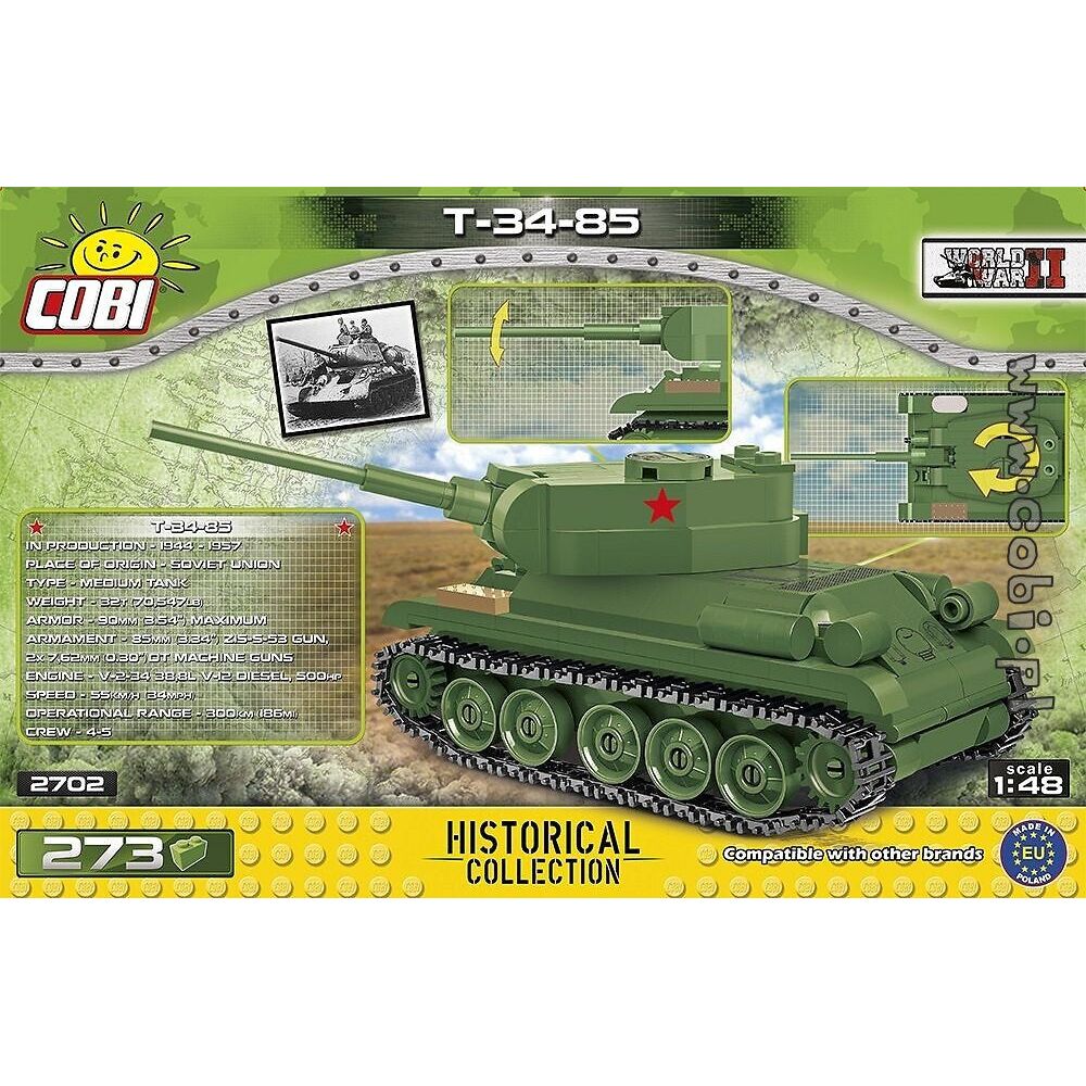 COBI World War II - T-34-85 Tank (273 Pieces)