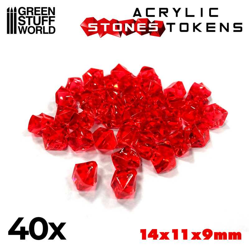 GREEN STUFF WORLD Tokens - Red Stones