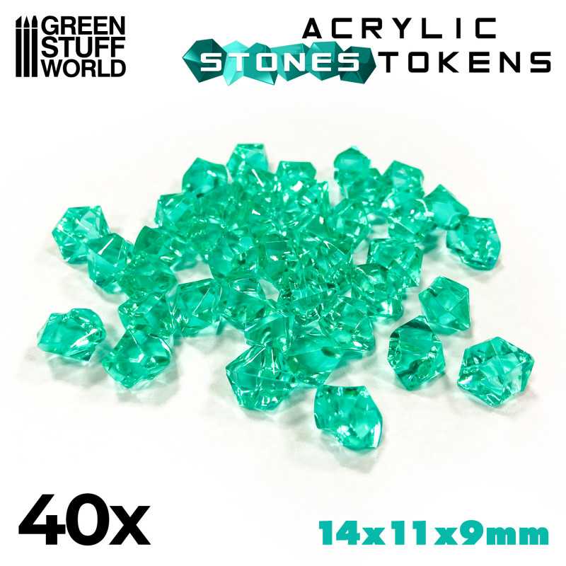 GREEN STUFF WORLD Tokens - Turquoise Stones