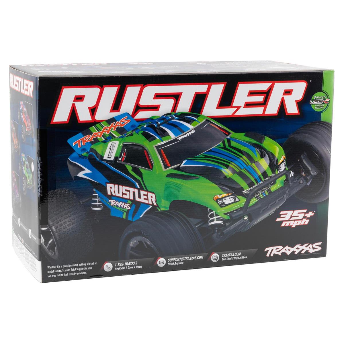 TRAXXAS 1/10 Rustler Stadium Truck - ORANGE Brushed