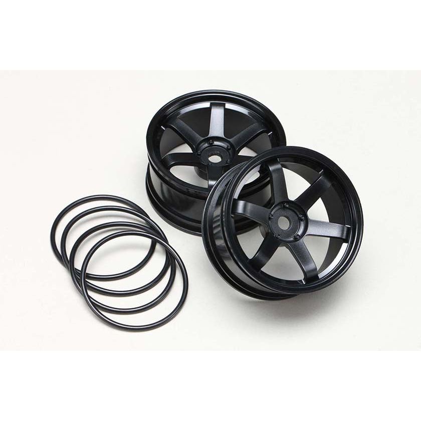 YOKOMO Drift Wheel 6 Spoke offset 5mm(Black)