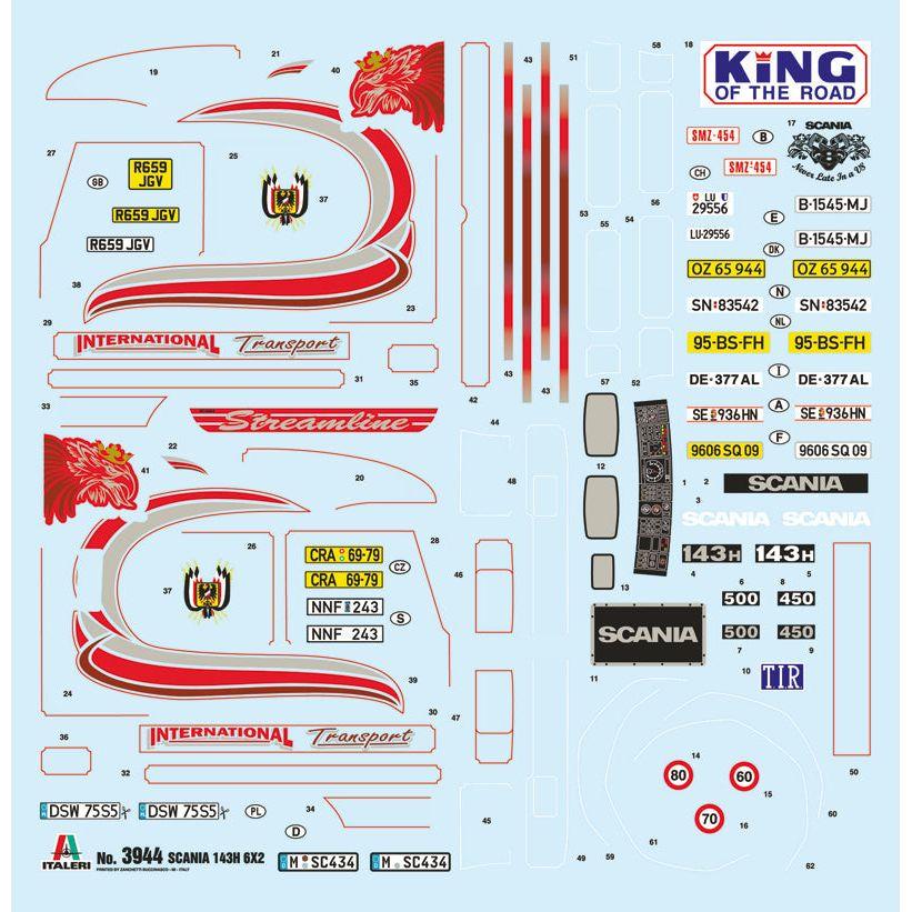 ITALERI 1/24 Scania Streamline 143H 6x2