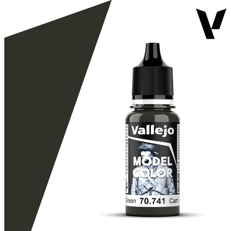 Vallejo Model Color: #109 - Cam. Black Green - 18 ml Matt Acrylic Paint