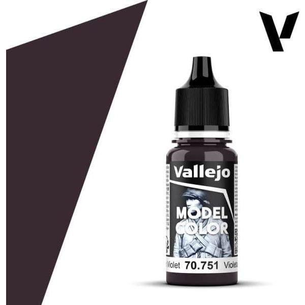 Vallejo Model Colour: #054 - Black Violet - 18 ml Matt Acrylic Paint
