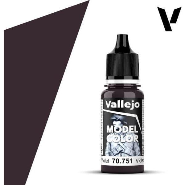 Vallejo Model Color: #054 - Black Violet - 18 ml Matt Acrylic Paint