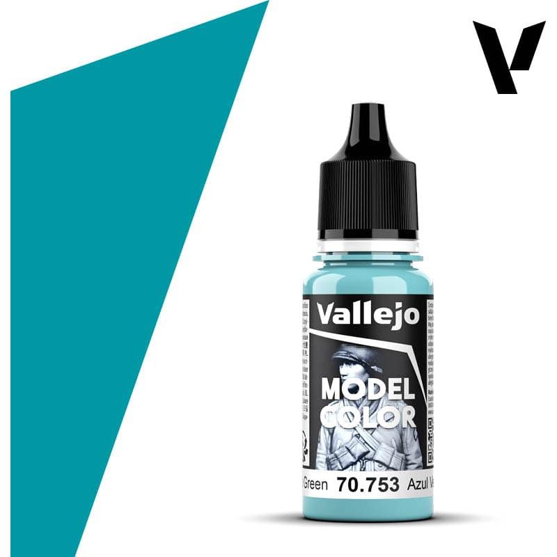 Vallejo Model Color: #068 - Light Blue Green - 18 ml Matt Acrylic Paint