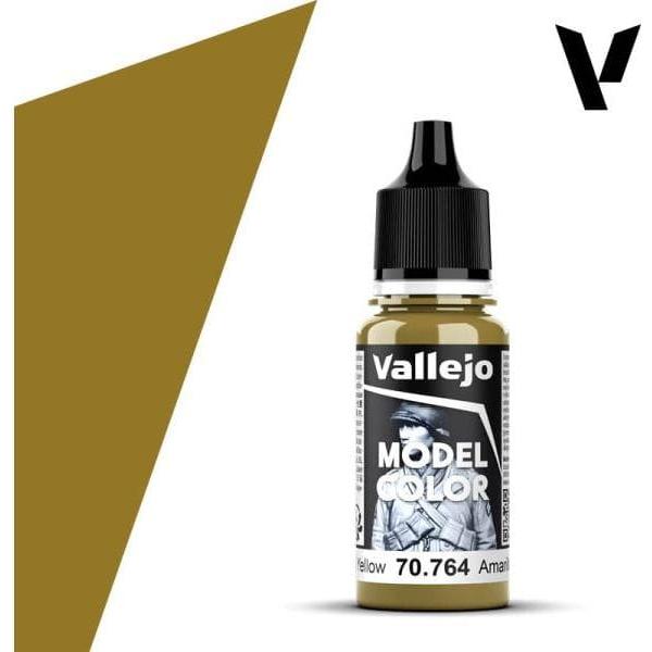 Vallejo Model Color: #125 - Military Yellow - 18 ml Matt Acrylic Paint