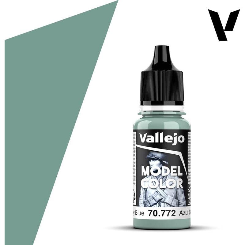 Vallejo Model Color: #171 - Medium Grey Blue - 18 ml Matt Acrylic Paint