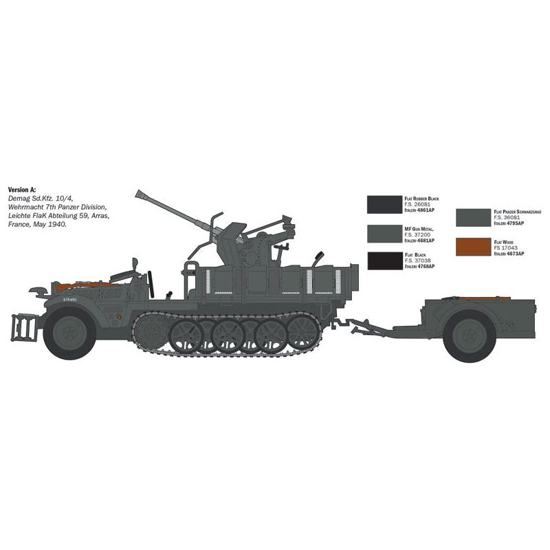 ITALERI Sd.Kfz 10/4 with Flak 30 and Crew