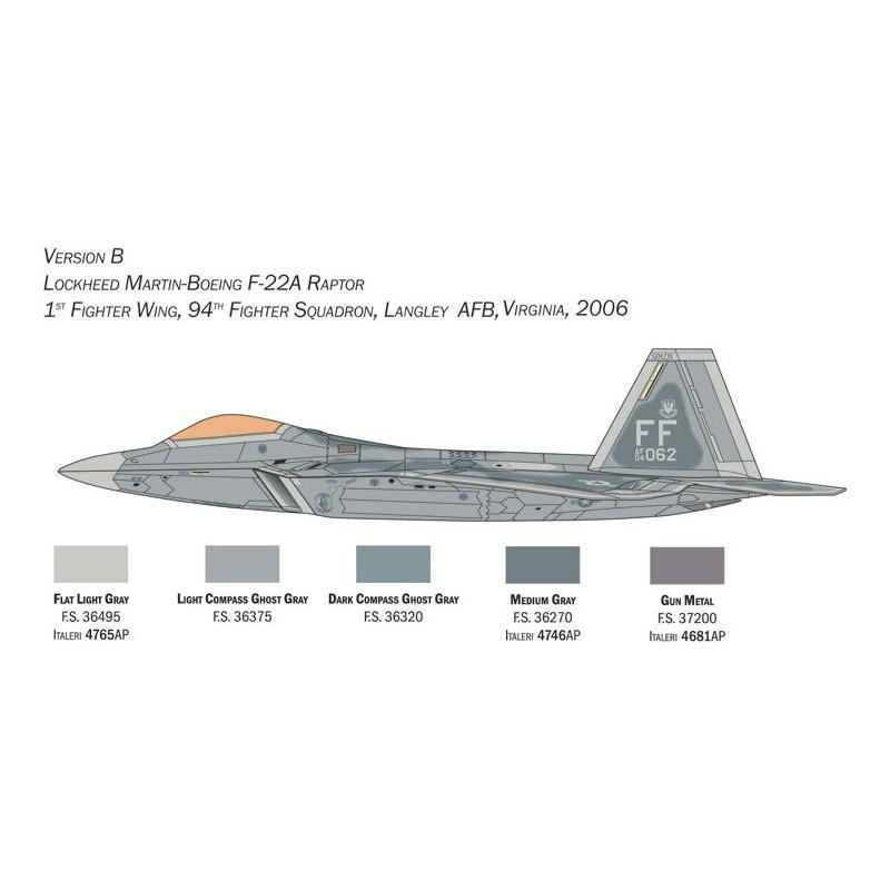 ITALERI 1/48 Lockheed Martin F-22 A Raptor