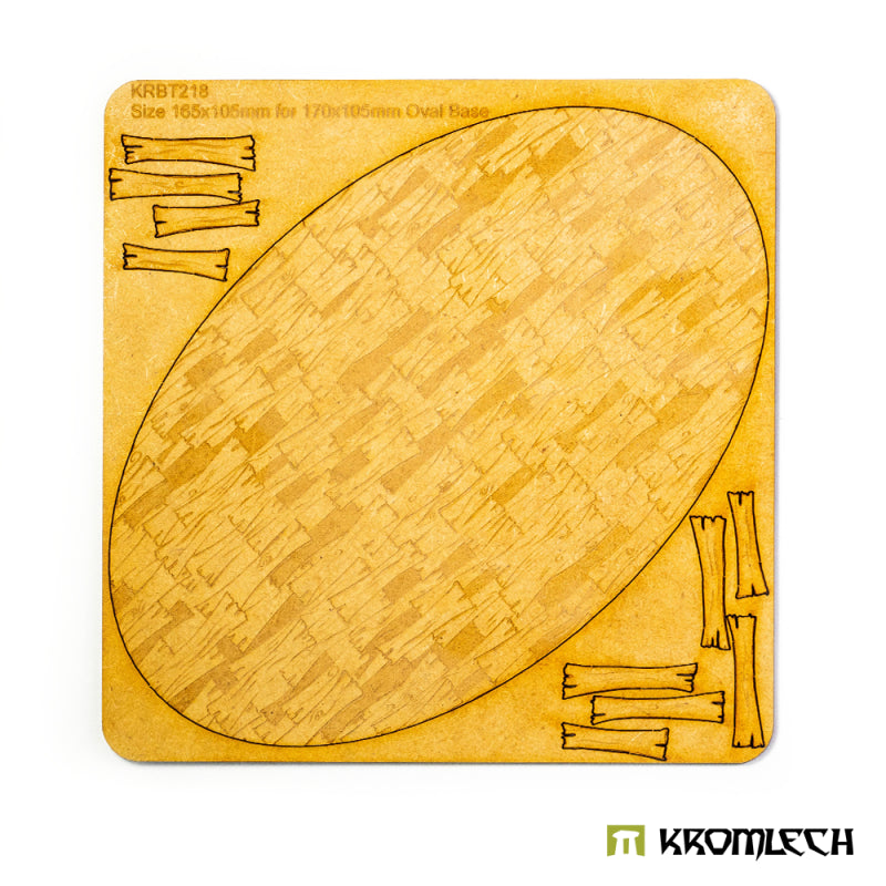 KROMLECH Wooden Planks 170x105mm Oval Base Topper