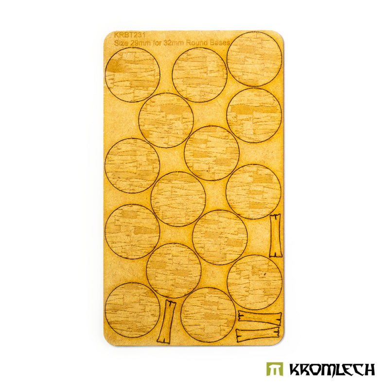 KROMLECH Wooden Planks 32mm Round Base Toppers