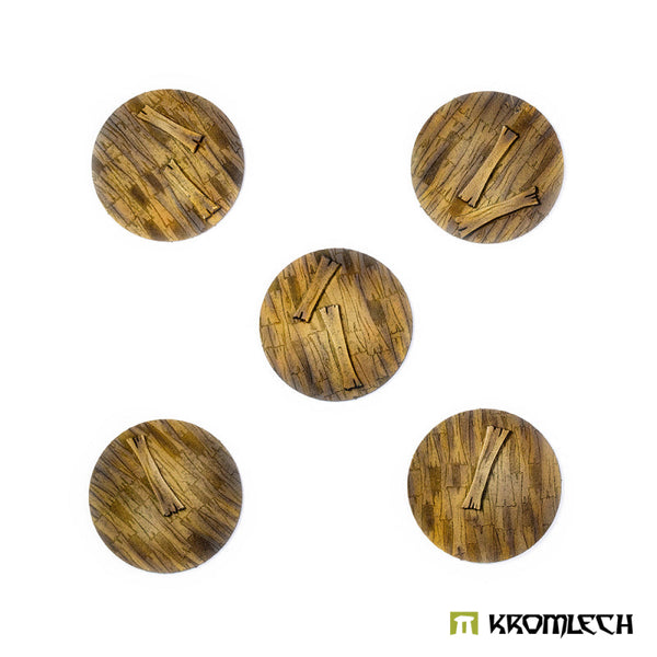 KROMLECH Wooden Planks 50mm Round Base Toppers - 50mm