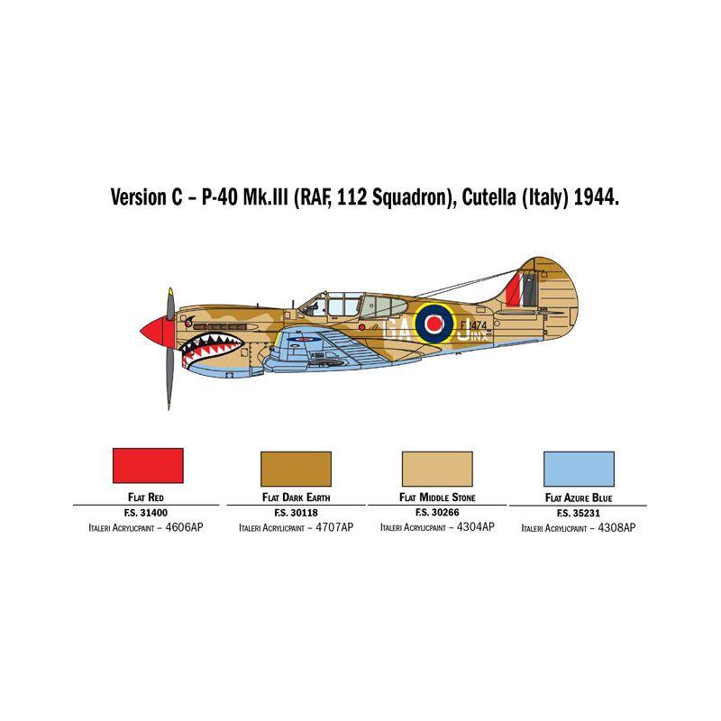 ITALERI 1/48 P-40 E/K Kittyhawk with Australian Decals