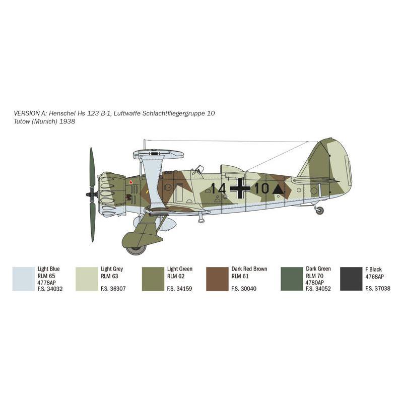 ITALERI 1/48 Henshel Hs 123 Super Decal Sheet