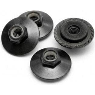 HPI Flanged Lock Nut M5 x 8mm (Black/4Pcs) SAVX