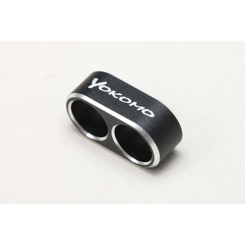 YOKOMO Chamf. Wire Guide (Black/2 holes) for 12 Gauge