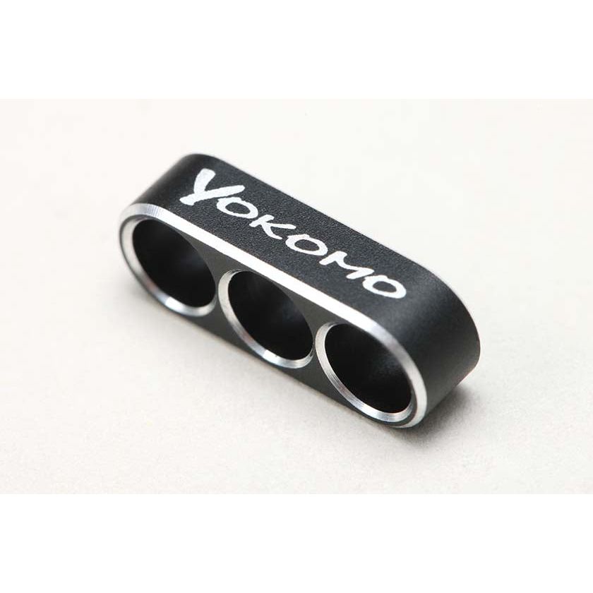 YOKOMO Chamf. Wire Guide (Black/3 holes) for 12 Gauge