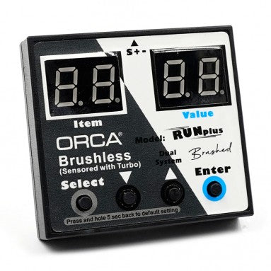 ORCA Runplus Brushless/Brushed ESC with LED Setting Card