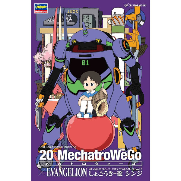 HASEGAWA 1/20 20 MechatroWeGo Eva Collab Series Vol.5 "Shogouki" + Shinji Ikari