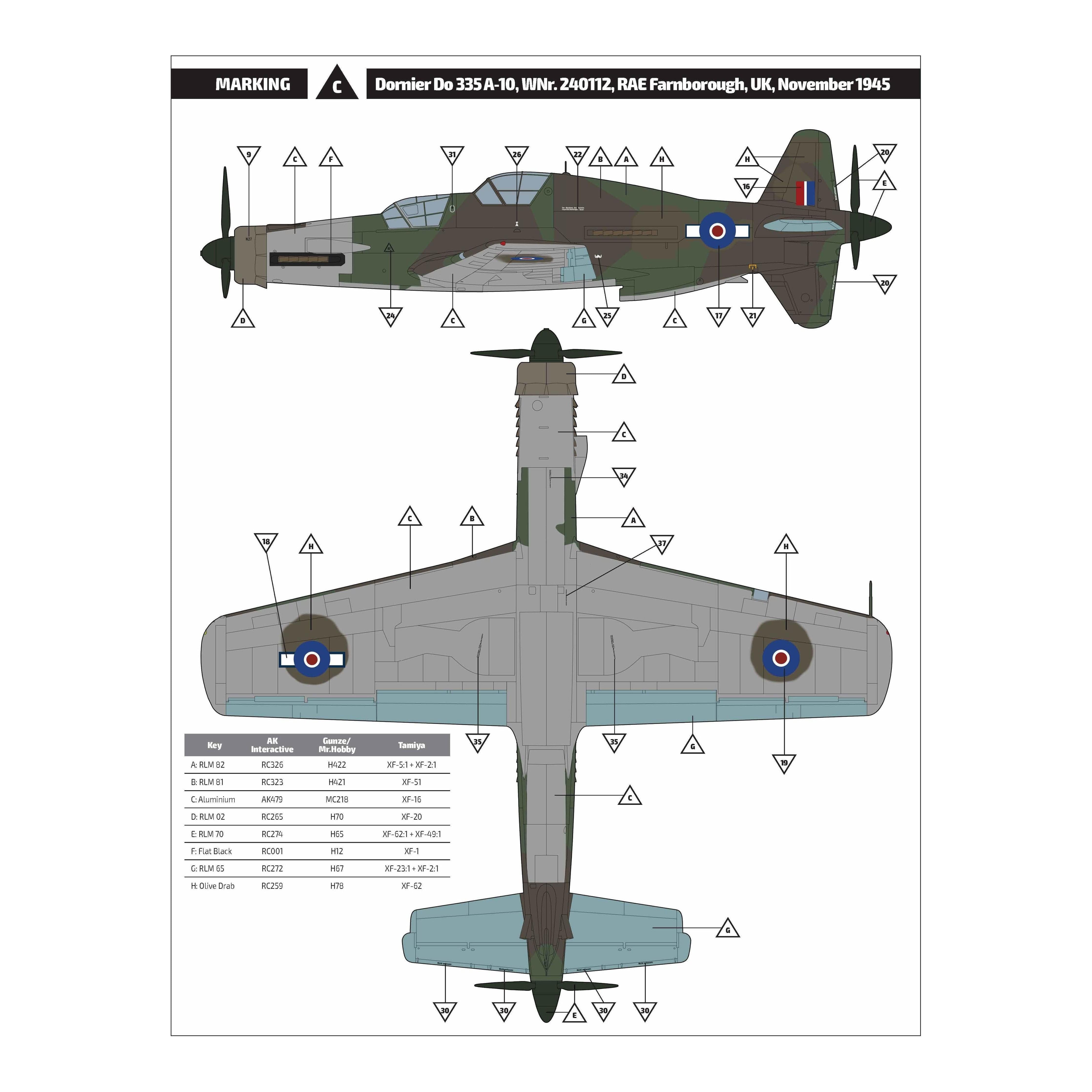 HONG KONG MODELS 1/32 Do335A-10 Trainer