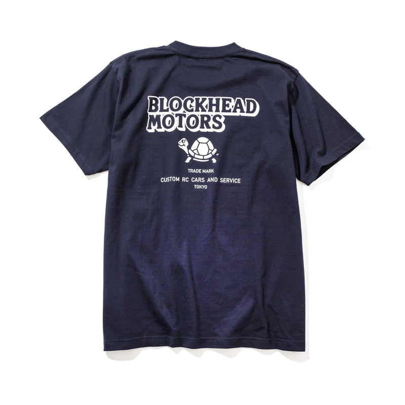 BLOCKHEAD MOTORS Standard T-Shirt/Navy Size M