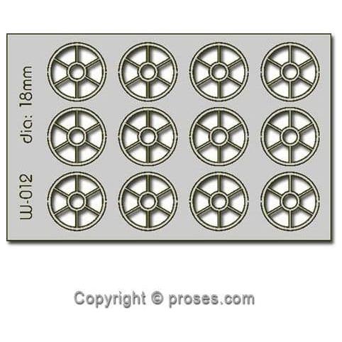 PROSES 12 pcs 18mm Diameter Round Windows HO/OO