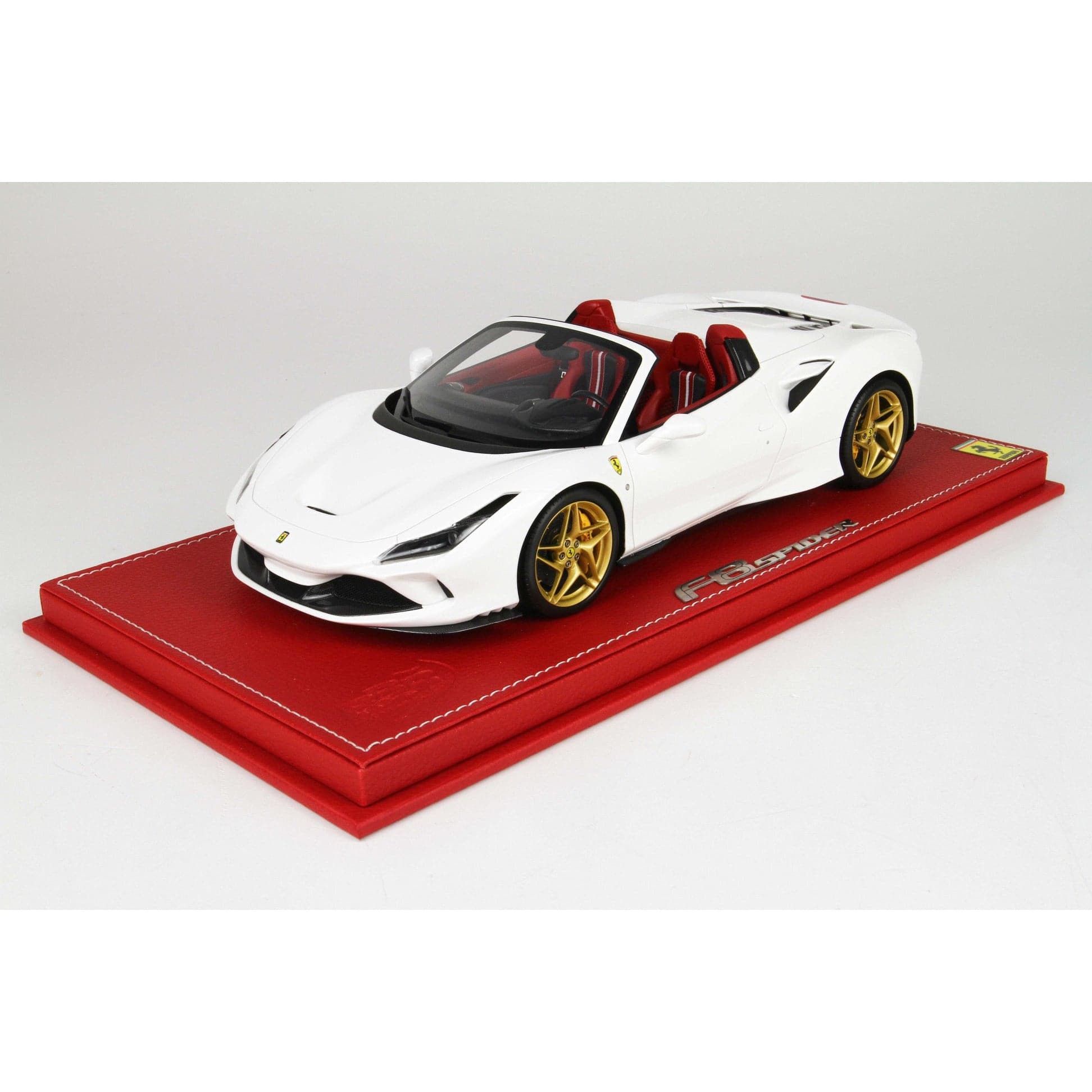 BBR 1/18 Ferrari F8 Tribute Spider White Red Interior