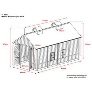 GRAHAM FARISH Scenecraft N Wooden Engine Shed