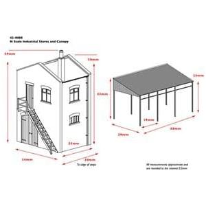 GRAHAM FARISH Scenecraft N Industrial Store and Canopy